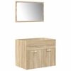 vidaXL 5 Piece Bathroom Furniture Set Sonoma Oak Engineered Wood