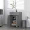 vidaXL Bathroom Cabinet Grey Sonoma 60x33x80 cm Engineered Wood