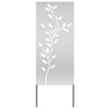 vidaXL Garden Privacy Screen Silver 50 x 140 cm Galvanised steel