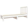 vidaXL Pull-out Day Bed without Mattress White 2x(90x190) cm