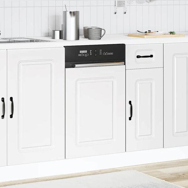 vidaXL Dishwasher Panel&nbsp;Kalmar&nbsp;White&nbsp;45x1.5x57 cm Engineered Wood