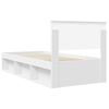 vidaXL Bed Frame with Headboard White 90 x 190 cm Solid Pine Wood
