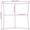 vidaXL Sun Shade Sail Light Grey 3.6x3.6 m 100% Polyester Oxford
