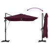 vidaXL Cantilever Roma Parasol Red and Black 352 x 251 x 265 cm