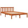 vidaXL Bed Frame without Mattress Wax Brown 120x190 cm Small Double Solid Wood Pine