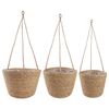 vidaXL 3 pcs Natural &Oslash;26 x 19 cm 100% Seagrass