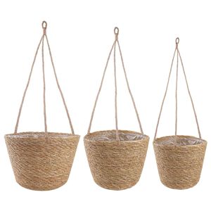 vidaXL 3 pcs Natural &Oslash;26 x 19 cm 100% Seagrass