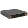 vidaXL Floating Wall Shelves 2 pcs High Gloss Grey 23x23,5x3,8 cm MDF