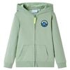 Kids' Hooded Sweatshirt with Zip Light Khaki 116