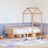 vidaXL Day Bed with Roof without Mattress 90x200 cm Solid Wood