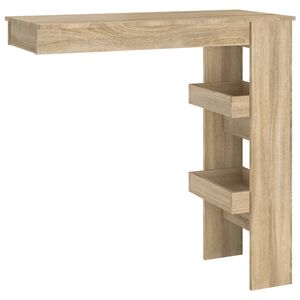 vidaXL Wall Bar Table | Sonoma Oak | Engineered wood | 102 cm x 45 cm x 103.5 cm
