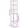 vidaXL Bathroom Cabinet Old wood 33 x 33 x 185.5 cm Engineered Wood