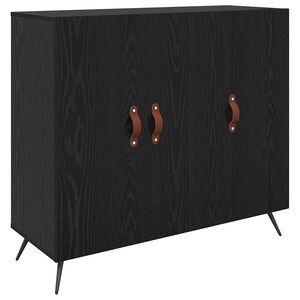 vidaXL Sideboard Black Oak 89.5 x 34 x 80 cm Engineered Wood