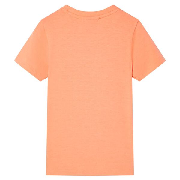 Kids' T-shirt with Short Sleeves Neon Orange 128