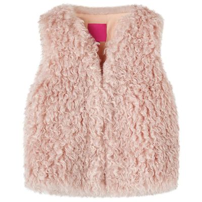 Kids' Vest Faux Fur Light Pink 92