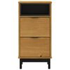 vidaXL Bedside Cabinet "FLAM" 40x35x80 cm Solid Wood Pine