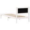 vidaXL Bed Frame with Headboard Light Grey 90 x 190 cm Solid Pine Wood