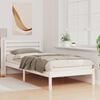 vidaXL Bed Frame with Headboard White 80 x 220 cm Solid Pine Wood