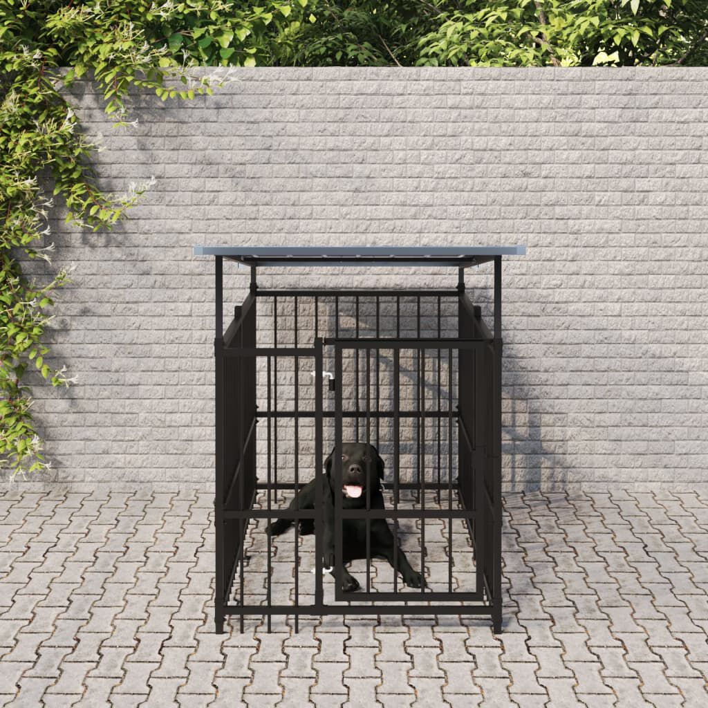 Steel dog cage design cheap