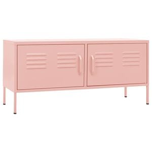vidaXL TV Cabinet Pink 105x35x50 cm Steel