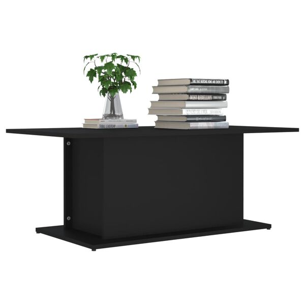 vidaXL Coffee Table Black 102x55.5x40 cm Engineered Wood