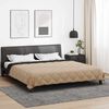 vidaXL Full Year Duvet Black and Taupe 220 x 240 cm Microfiber