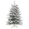 vidaXL Artificial Hinged Christmas Tree White 120 cm PE and PVC