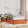 vidaXL Bed Frame Wax Brown 90 x 190 cm Solid Pine Wood