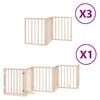 vidaXL Dog Gate with Door Foldable 15 Panels 750 cm Poplar Wood
