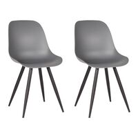 LABEL51 Dining Chairs 2 pcs Monza 46x54x88 cm Anthracite