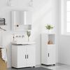 vidaXL Bathroom Furniture Set 3 pcs White Engineered wood & Metal