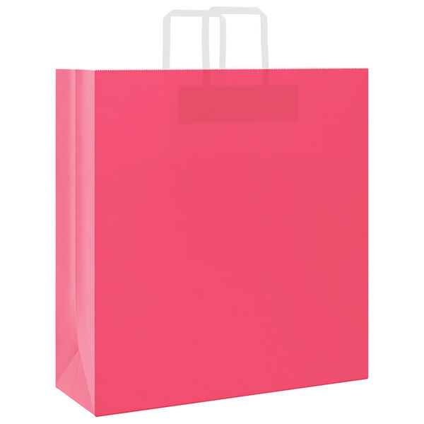 vidaXL Paper Bags 50 pcs with Handles Pink 45x17x48 cm