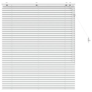 vidaXL Venetian Blind White 105 x 130 cm 35 mm Solid Paulownia Wood