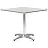 vidaXL Garden Table | Silver | Aluminium, MDF board, Stainless steel | Medium