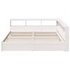 vidaXL Bookcase Bed without Mattress White 200x200 cm Solid Wood Pine