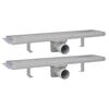 vidaXL Linear Shower Drain 2 pcs 530x140 mm Stainless Steel