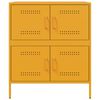 vidaXL Sideboard Mustard Yellow 68x39x79 cm Steel