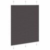 vidaXL Pleated Blind Black 110x150 cm Fabric Width 109.4 cm Polyester
