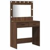 vidaXL Dressing Table Brown 78.5 x 41 x 135 cm Engineered wood