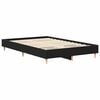 vidaXL Bed Frame Black Oak 193 x 143 x 25 cm Engineered Wood