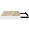 vidaXL Floating Wall Shelves 4 pcs Oak and White 40x23x3.8 cm MDF