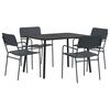 vidaXL Dining Set 5 pcs Anthracite Steel