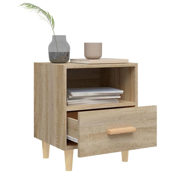 vidaXL Bedside Cabinets 2 pcs Sonoma Oak 40x35x47 cm