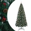 vidaXL Artificial Hinged Christmas Tree with Bauble 400 cm 600 LEDs