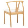 vidaXL Dining Chair 2 pcs Natural and Light Solid Rubber Wood