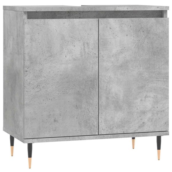 vidaXL Bathroom Cabinet Concrete Grey 58x33x60 cm Engineered Wood