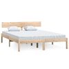 vidaXL Bed Frame without Mattress Solid Wood Pine King Size