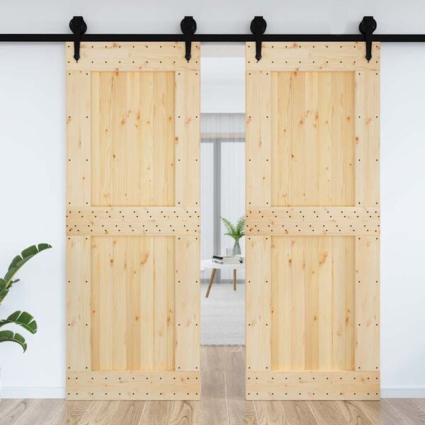 vidaXL Door NARVIK 85x210 cm Solid Wood Pine