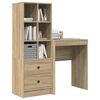 vidaXL Desk with Drawer 2 pcs Sonoma Oak