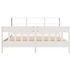 vidaXL Bed Frame without Mattress White 180x200 cm Super King Solid Wood Pine